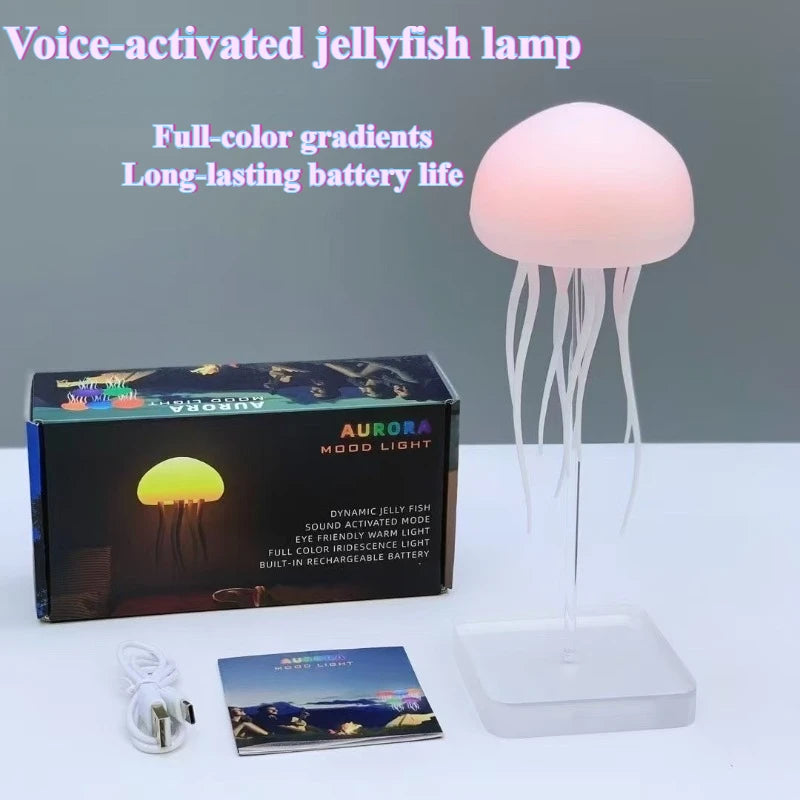 Voice-Controlled Jellyfish Lamp with Color Gradient