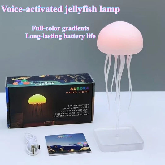 Voice-Controlled Jellyfish Lamp with Color Gradient